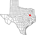 Map of Texas highlighting Anderson County.svg