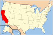 Položaj Kalifornije u SAD-u.