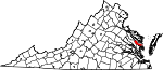 Map of Virginia highlighting Middlesex County.svg
