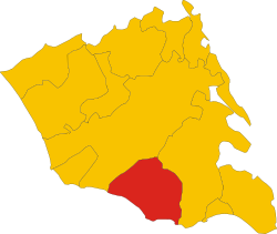 Map of comune of Scicli (province of Ragusa, region Sicily, Italy).svg