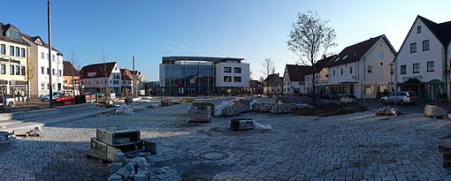 Marktplatz kurz vor Abschluss der Sanierung (November 2008)