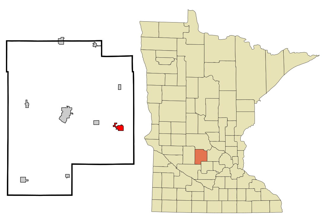 File:Meeker County Minnesota Incorporated and Unincorporated areas Dassel Highlighted.svg