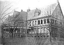 Slaapzaal voor mannen in Cleveland State Hospital in Cleveland, Ohio, Verenigde Staten in 1916.