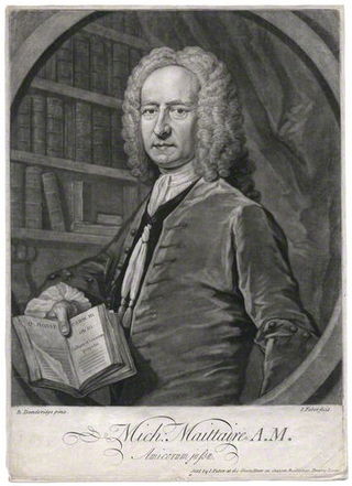 <span class="mw-page-title-main">Michel Maittaire</span> French classical scholar (1668–1747)