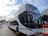 Mick Gould Recovery truck (GX56 BYZ) delivers Ayats double-decker (MR07 FDS) to New Enterprise Coaches, 12 November 2013 (4).jpg