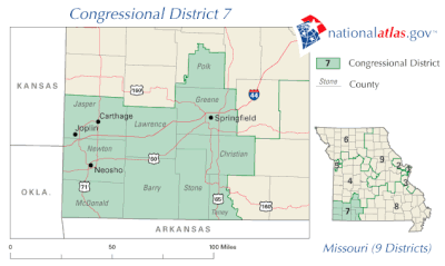 Missouri's 7th congressional district in 2010 Missouri's 7th congressional district (since 2003).gif
