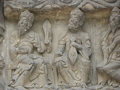 Detail of the Wise Men in the Moissac Abbey portal