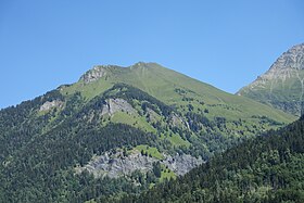 Le mont Vorassay vu depuis le val Montjoie au sud-ouest.