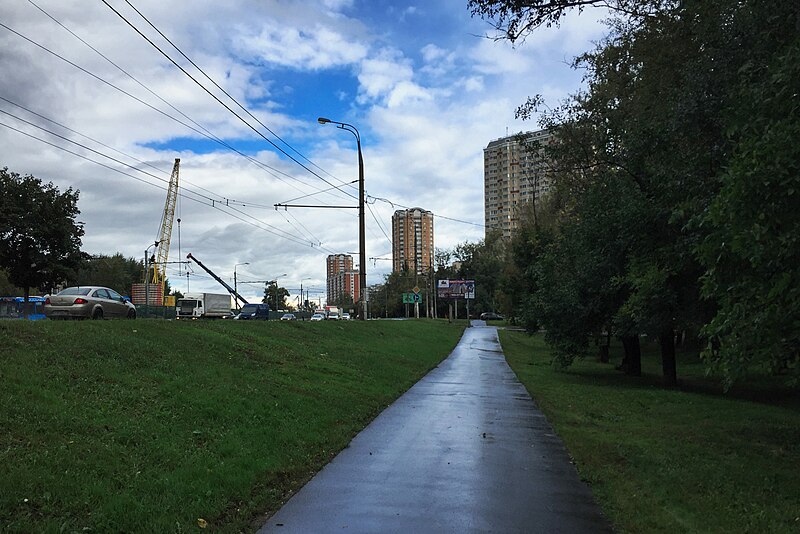 File:Moscow, Dmitrovskoe Highway 86, metro construction site (30854809214).jpg