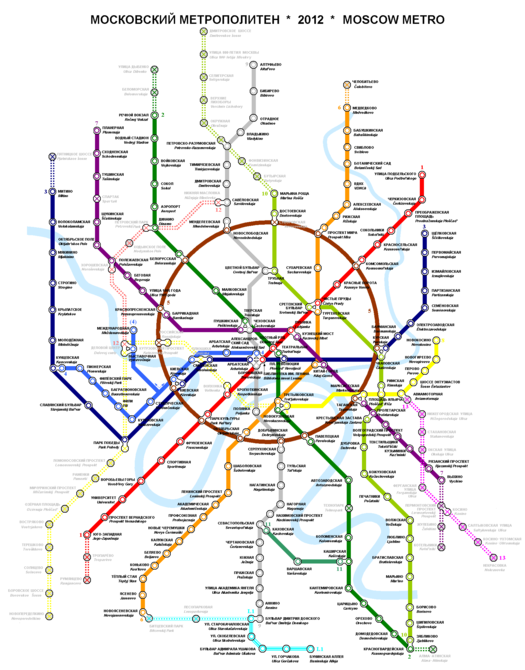 Схема метро новая с диаметрами москвы