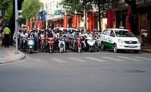 Motorroller sind das Haupttransportmittel in Saigon