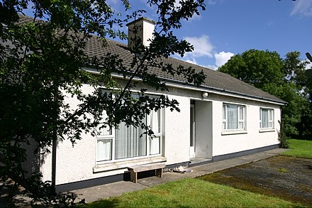 A typical small bungalow near Moville, Donegal in Ireland.