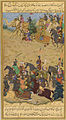Akbar leads the Mughal Army during a campaign.