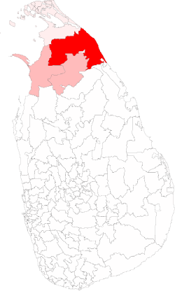 Location of Mullaitivu