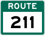 Route 211 marker