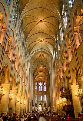 Early Gothic; Nave of Notre-Dame de Paris (1185–1200)