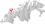 Karlsøy markert med rødt på fylkeskartet