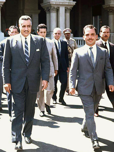 File:Nasser and Hussein at 1964 Arab Summit.jpg