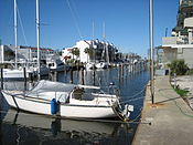 Small pleasure boats now moor on the only remaining portion of the canal that was important to regional commerce in the 19th century NewBasinYachts1.jpg