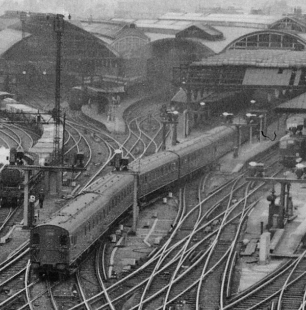 British Rail 2–EPB train at Newcastle Central in 1960.