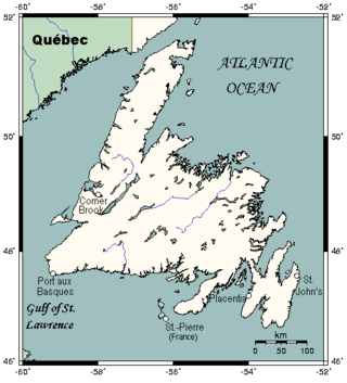 Ligging of NewfoundlandTerre-Neuve