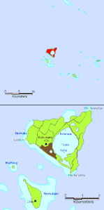 Karte von Nomuka und Umgebung