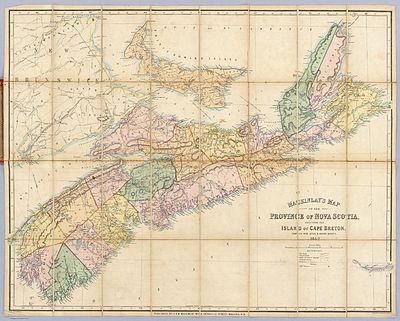 Counties of Nova Scotia (1862) with township subdivisions Nova Scotia 1862 0450001.jpg