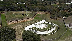 Fort Barrancas met aansluitbatterij