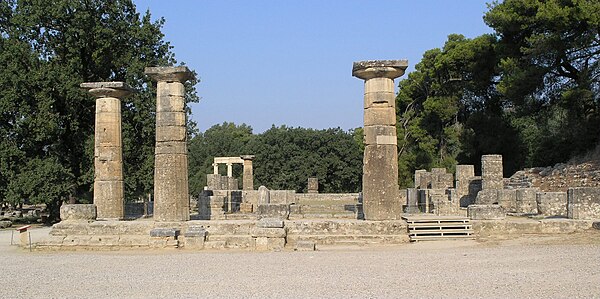 Restored ruins of the temple