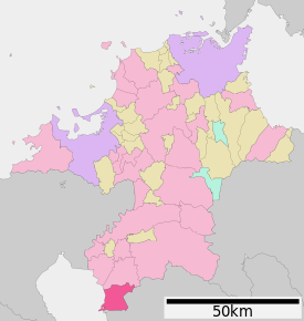 Poziția localității Omuta, Fukuoka