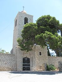 Bell tower of the Eastern Orthodox monastery.