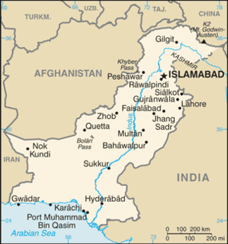 map of Pakistan