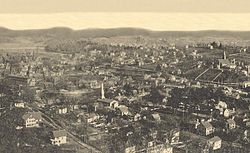 "Panorama de Castle Rock" de Seymour, de una postal de 1905