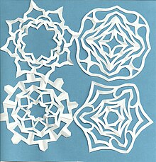 An example of various paper snowflake designs PaperSnowflakesExample.jpg