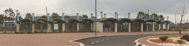 Wide view of the station's eastern entrance