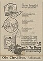 Advertisment for Per Kure Norsk Motor og Dynamofabrik, Norway 1923