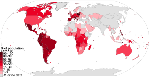 File:Percent of Catholics by Country–Pew Research 2011.svg