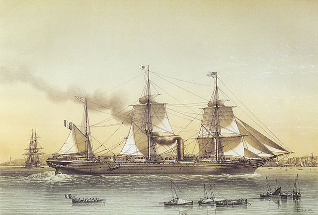 Steamer Pereire-Lebreton of the Pereire's Compagnie Générale Transatlantique