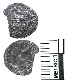 Silver penny of Mary and Philip. Philip & Mary penny (FindID 498172).jpg