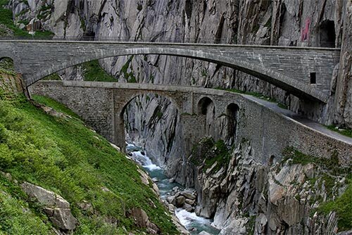 Teufelsbrücke in the Schöllenen Gorge