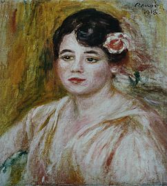 Auguste Renoir (1841-1919), Portrait d'Adèle Besson, 1918, huile sur toile, 41 × 36,8 cm.