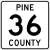 Pine County 36-yo'nalish MN.svg