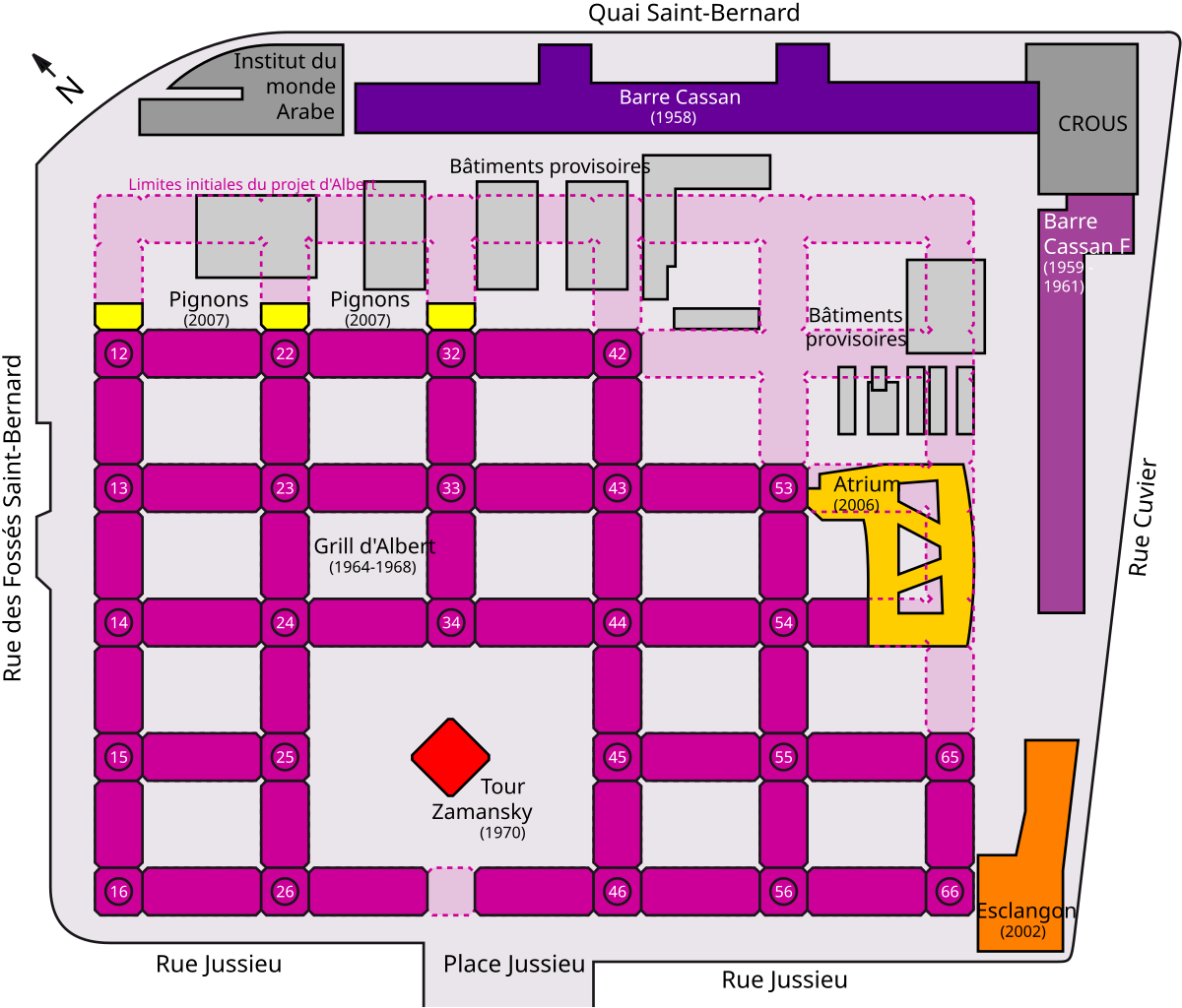 Jussieu Campus. Jussieu Campus, Paris. Jussieu. Plan file