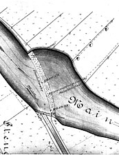 Plan des Burgkunstadter Wehrs mit Floßgasse vom 1. Juli 1910