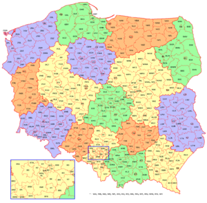 Regionale codificatie van Polen.