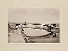 Le pont de Clichy (partie sur le bras d'Asnières) en 1883