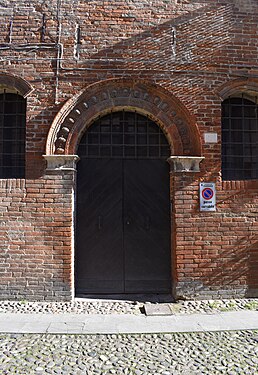 Terracotta portal in Ferrara, Italy