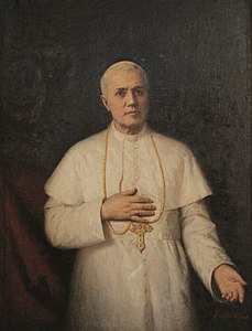 Portrait of Pope Pius X label QS:Lit,"Ritratto di Papa Pio X" label QS:Len,"Portrait of Pope Pius X" -