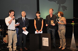 Fernanda Pivano Award 2011, Italy - Enrico Rotelli, Ferruccio de Bortoli, Elisabetta Sgarbi, Michael Cunningham, Lidia Zanardi Premio Fernanda Pivano 2011 Enrico Rotelli, Ferruccio de Bortoli, Elisabetta Sgarbi, Michael Cunningham, Lidia Zanardi.jpg