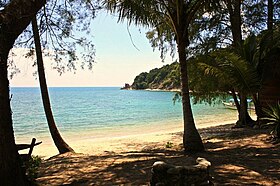 Spiaggia di Pulau Sibu.